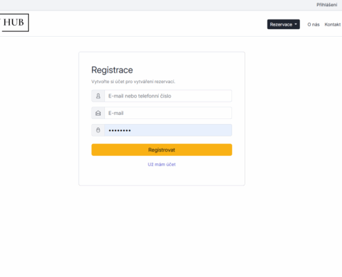 Registrujte se – vytvořte si zdarma účet v naší webové aplikaci.