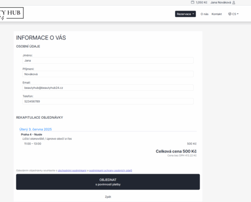 Vyberete si pobočku, den a čas – buď jednu hodinu, nebo rovnou celý týden/měsíc.