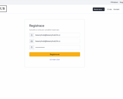 Registrujte se – vytvořte si zdarma účet v naší webové aplikaci.